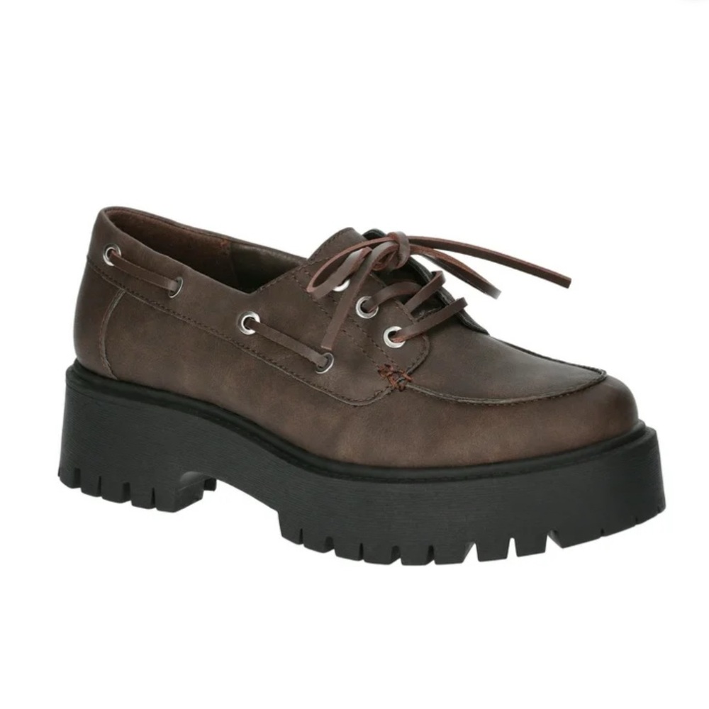 Women’s Brown Platform Oxford Shoes – Size 11 – Brand New